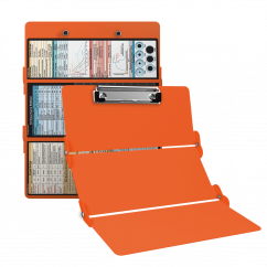 WhiteCoat Clipboard® Trifold - Orange Critical Care Edition